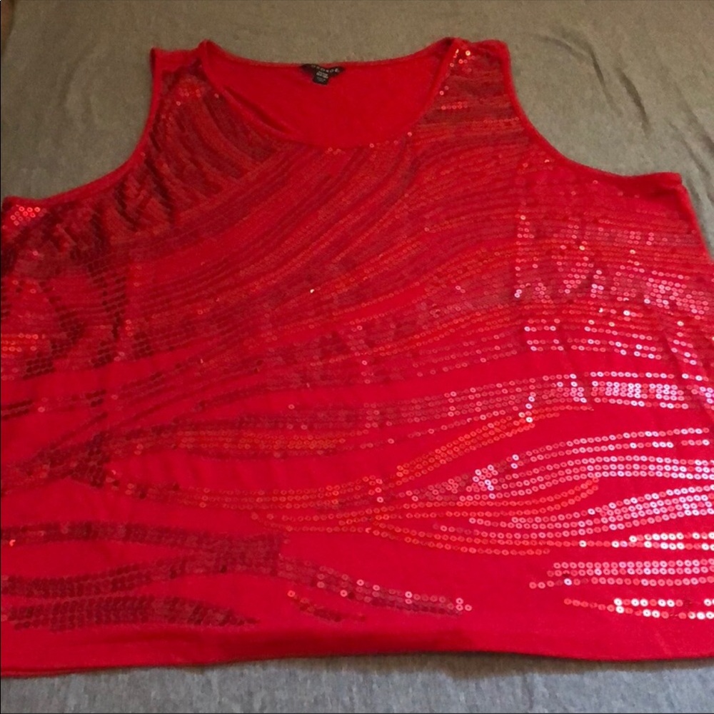 Red sparkly top